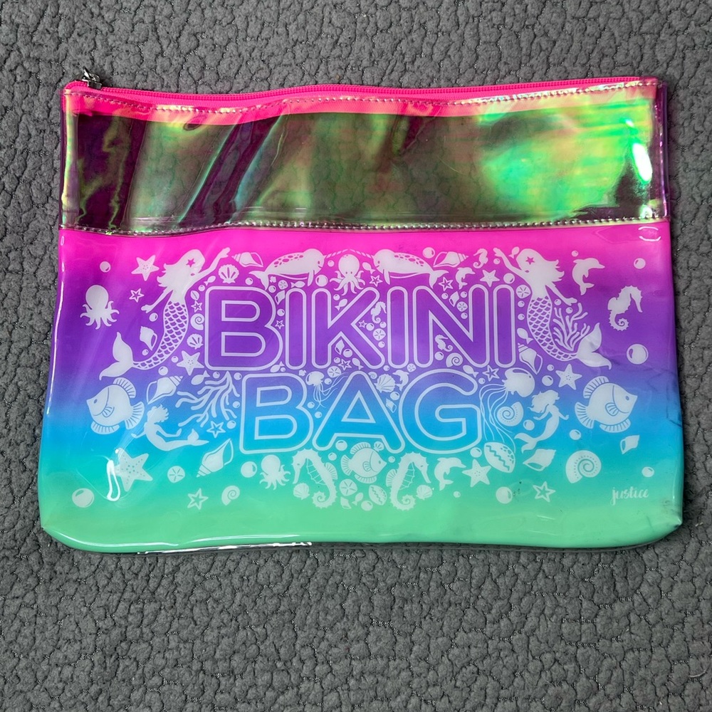 Justice bikini bag See Through Multi Colored Travel Bag